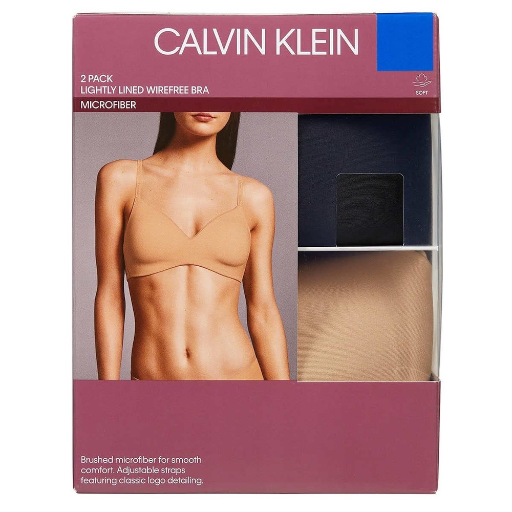NWT Calvin Klein 2 Pack Lightly Lined Wirefree Bra